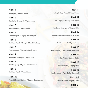 Confinement Food 21 Hari